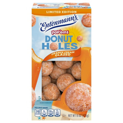 Entenmann's Pop'ems Orange Cream Donut Holes 15 Oz - 15 OZ - Image 1