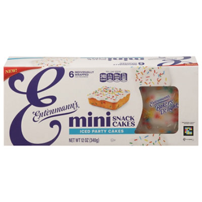 Entenmanns Iced Party Mini Snack Cakes 6 Count - 12 OZ - Image 1