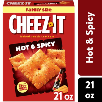 Cheez-It Baked Snack Crackers Hot and Spicy - 21 OZ - Image 1