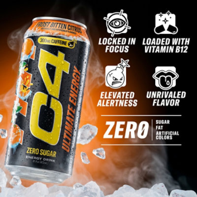 C4 Ultimate Energy Frost Bitten Citrus - 16 Fl. Oz. - Image 2