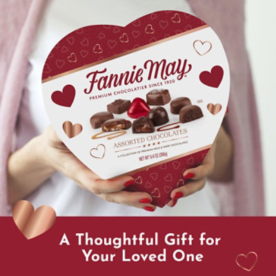Fannie May Premium Assorted Chocolates Heart Box Perfect Valentine's Day Gift - 9.4 Oz - Image 2