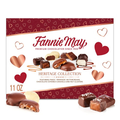 Fannie May Premium Heritage Collection Pixies Trinidads Buttercreams Caramel Nut Clusters - 11 Oz - Image 1
