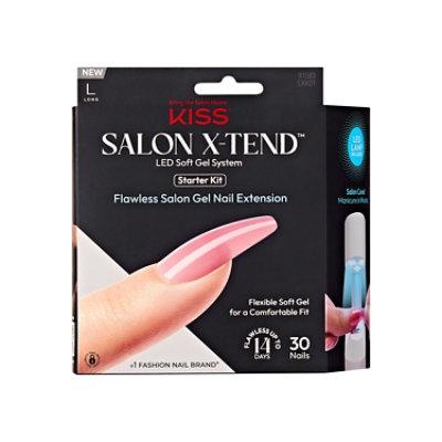 KISS Salon X-Tend Flawless Salon Gel Nail Extension Starter Kit - 30 Count - Image 1