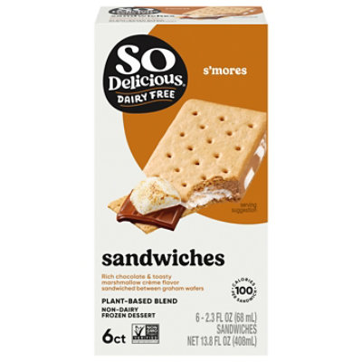 So Delicious Frozen Pb Blend Smores Sandwich, 6-2.3 Fz - 6-2.3 FZ - Image 3