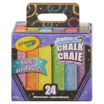 Crayola Glitter Chalk Sidewalk Chalk - 24 CT - Image 3
