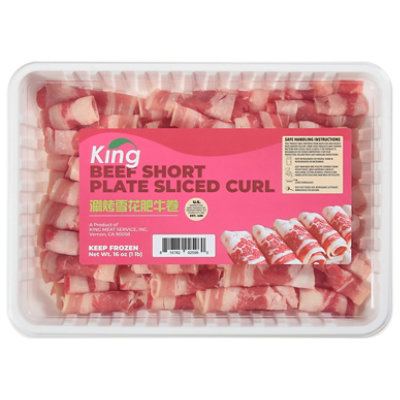 King Beef Boneless Short Plate Sliced Curl 16 Oz - 16 OZ - Image 1