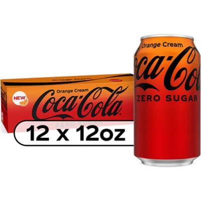 Coca-Cola Zero Sugar Orange Cream Fridge Pack Cans - 12-12 Fl. Oz. - Image 1