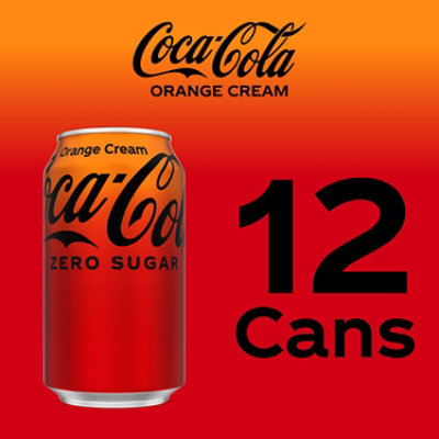 Coca-Cola Zero Sugar Orange Cream Fridge Pack Cans - 12-12 Fl. Oz. - Image 5