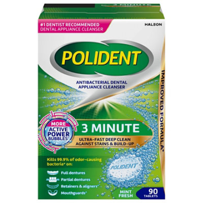 Polident 3 Min Dent Clns Tab 90ct - 90 CT - Image 3