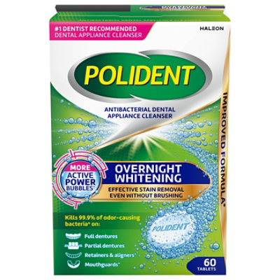 Polident Cleanser Overnight Tablets 60ct - 60 CT - Image 3