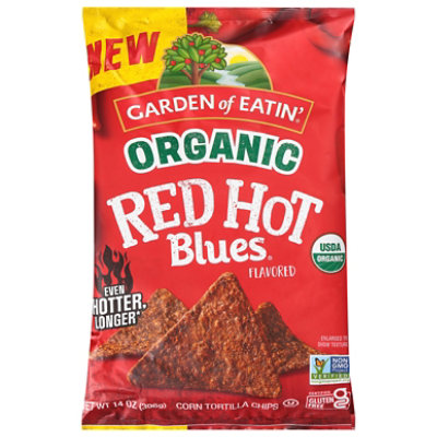 Goe Tortilla Chips Red Hot Blues 14oz - 14 OZ - Image 1