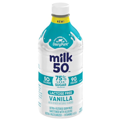 Dairypure Milk50 Fat Free Vanilla Lactose Free Ultra-pasteurized 48 Fluid Ounce Plastic Bottle - 48 FZ - Image 1