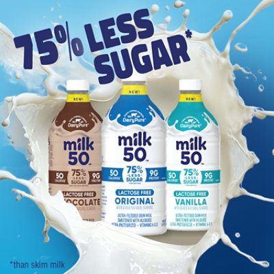 Dairypure Milk50 Fat Free Vanilla Lactose Free Ultra-pasteurized 48 Fluid Ounce Plastic Bottle - 48 FZ - Image 4