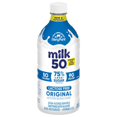 Dairypure Milk50 Fat Free Original Lactose Free Ultra-pasteurized , 48 Fluid Ounce Plastic Bottle - 48 FZ - Image 4