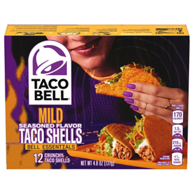 Taco Bell Mild Seasoned Flavor Crunchy Taco Shells - 12 - 4.8 Oz - Image 1