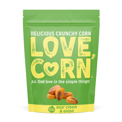 Love Corn Sour Cream & Onion 4oz - 4 OZ