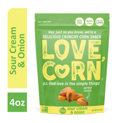 Love Corn Sour Cream & Onion 4oz - 4 OZ - Image 1