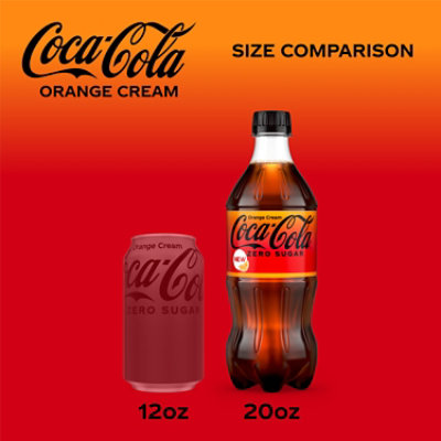 Coca-Cola Zero Sugar Orange Cream Bottle - 20 Fl. Oz. - Image 2