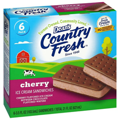 Country Fresh Deans Ice Cream Sandwiches Cherry 6pk 21 Fz 6-3.5 Fz - 6-3.5FZ - Image 4