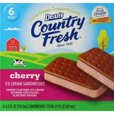 Country Fresh Deans Ice Cream Sandwiches Cherry 6pk 21 Fz 6-3.5 Fz - 6-3.5FZ - Image 3