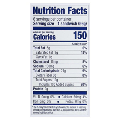 Dean's Country Fresh Ice Cream Sandwiches Vanilla 6pk, 21 Fz, 6-3.5 Fz - 6-3.5FZ - Image 2