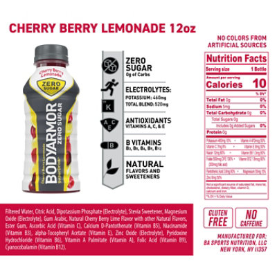 Bodyarmor Cherry Berry Lemonade Zero Sugar 8-12fz - 8-12 FZ - Image 5