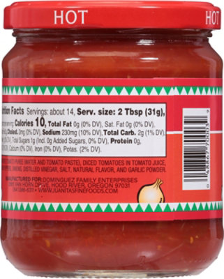 Juantonios Salsa Hot 15.5oz - 15.5 OZ - Image 6