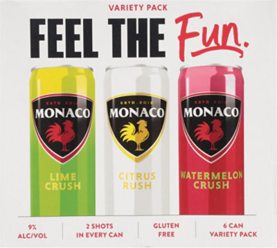 Monaco Wine Based Variety Pack Contains 2 Each Citrus Rush Lime Crush And Watermelon Crush In Cans - 6-12 FZ - Image 3