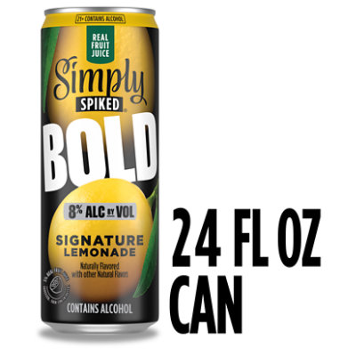 Simply Spiked Bold Signature Lemonade 8% ABV Can - 24 Fl. Oz. - Image 1