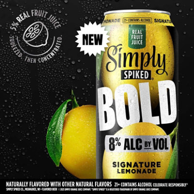 Simply Spiked Bold Signature Lemonade 8% ABV Can - 24 Fl. Oz. - Image 3