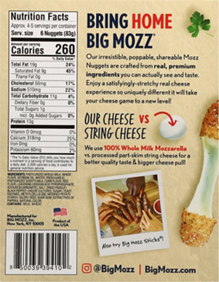 Big Mozz Nuggets Mozz Nuggets Original - 13.44 OZ - Image 6