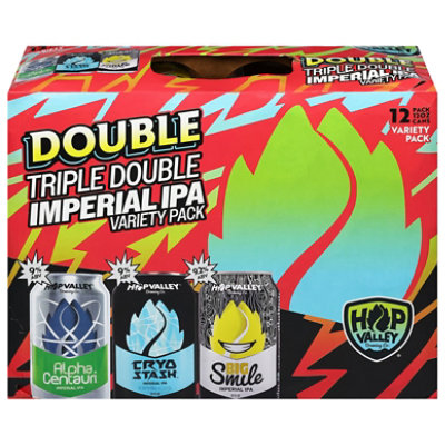 Hop Valley Double Triple Double Imperial Ipa Variety Pack 12-12 Fl Oz In Cans - 12-12FZ - Image 2