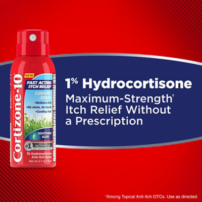 Cortizone 10 Itch Relief Cooling Spray, Hydrocortisone 1% - 2.7 oz. - Image 4