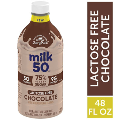 Dairypure Milk50 Fat Free Chocolate Lactose Free Ultra-pasteurized 48 Fluid Ounce Plastic Bottle - 48 FZ - Image 1