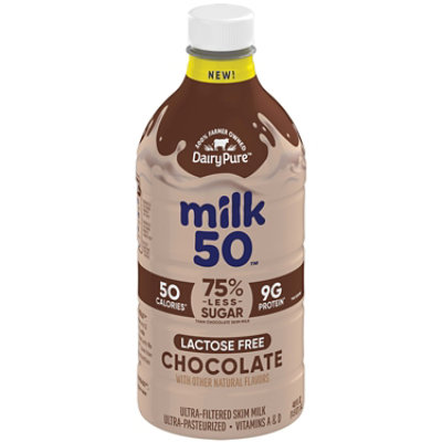 Dairypure Milk50 Fat Free Chocolate Lactose Free Ultra-pasteurized 48 Fluid Ounce Plastic Bottle - 48 FZ - Image 3