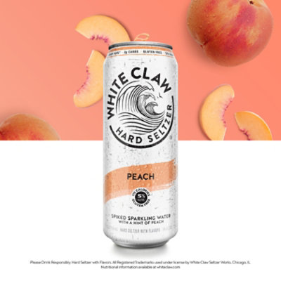 White Claw Peach 19.2oz In Cans - 19.2 FZ - Image 2
