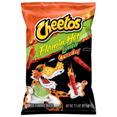 Cheetos Crunchy Cheese Flavored Snacks Flamin Hot Limon - 2.875OZ - Image 3