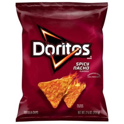 Doritos Tortilla Chips Spicy Nacho Flavored 2 5/8 Oz - 2.625OZ - Image 3