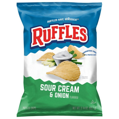 Ruffles Potato Chips Sour Cream & Onion 2 1/4 Oz - 2.25 OZ - Image 2
