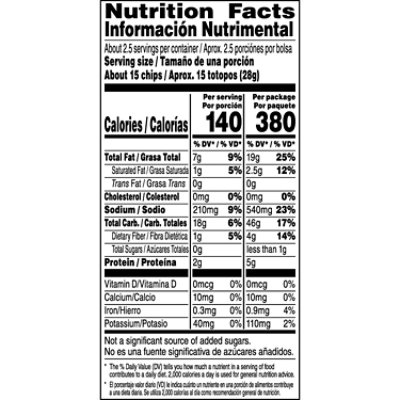 Rancheritos Flavored Tortilla Chips Original - 2.625OZ - Image 3