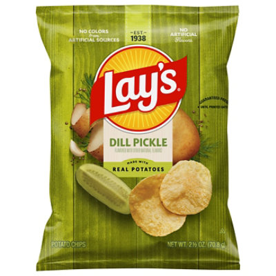 Lays Potato Chips Dill Pickle Flavored 2 1/2 Oz - 2.5 OZ - Image 1