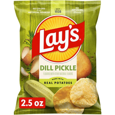 Lays Potato Chips Dill Pickle Flavored 2 1/2 Oz - 2.5 OZ - Image 1