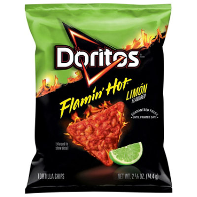 Doritos Tortilla Chips Flamin Hot Limon Flavored - 2.625OZ - Image 3