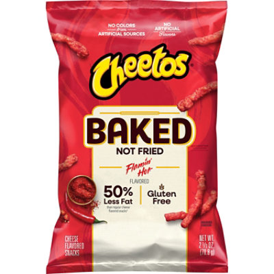 Cheetos Baked Cheese Flavored Snacks Flamin' Hot Flavored 2 1/2 Oz - 2.5 OZ - Image 1