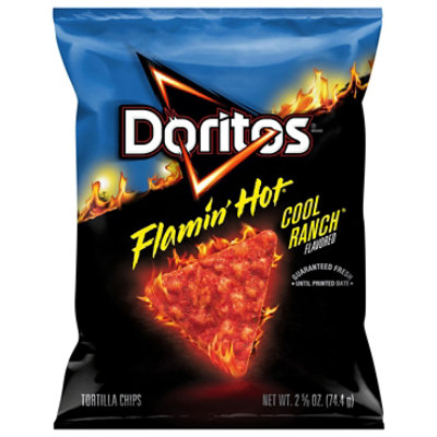 Doritos Tortilla Chips Flamin Hot Cool Ranch Flavored - 2.625OZ - Image 2