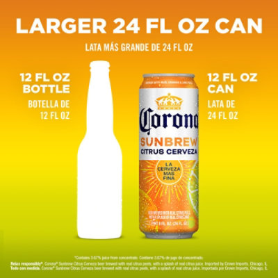 Corona Sunbrew Mexican Lager Import Beer, 24 Fl Oz Can, 4.0% Abv - 24 FZ - Image 5