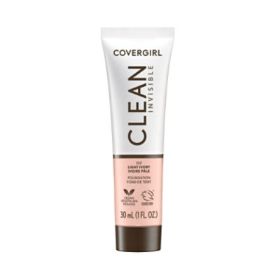 COVERGIRL Clean Invisible Light Ivory Liquid Foundation - 1 Fl. Oz. - Image 1