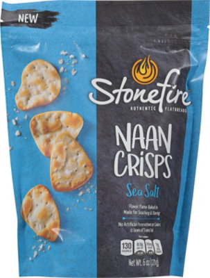 Stonefire Sea Salt Naan Crisps - 6 OZ (Pack of 12) - Image 1