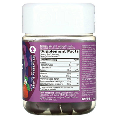 OLLY Sleep, Maximum Strength, Strawberry Sunset, 50 Gummies - Image 2
