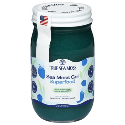 True Sea Moss Wildcrafted Sea Moss Gel  Blue Spirulina - 16 OZ - Image 2